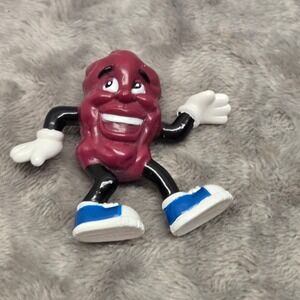 Vintage California Raisins PVC Figure Blue Shoes White Gloves 2 Inch‎ Toy 1980s